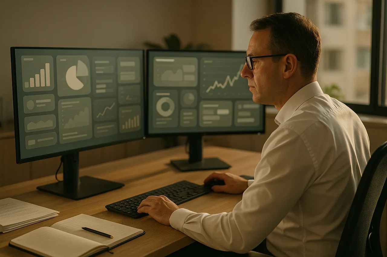 Equipe de BPO financeiro gerenciando contas e fluxo de caixa de uma indústria