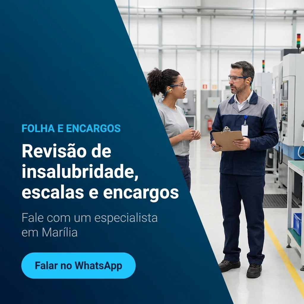 Fale no WhatsApp sobre insalubridade, escalas e encargos